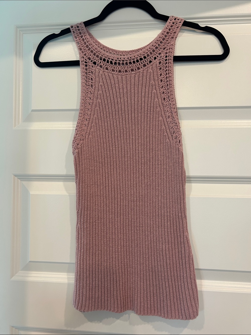 Lucky Brand Mauve Knit Ribbed Tank Top